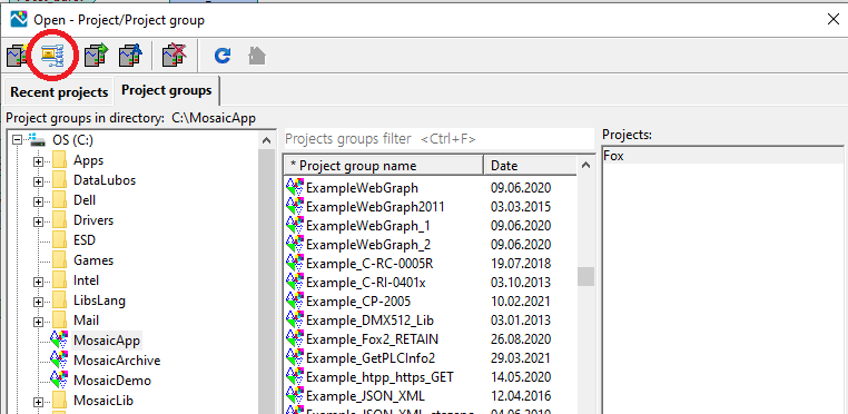 Restore archived project group